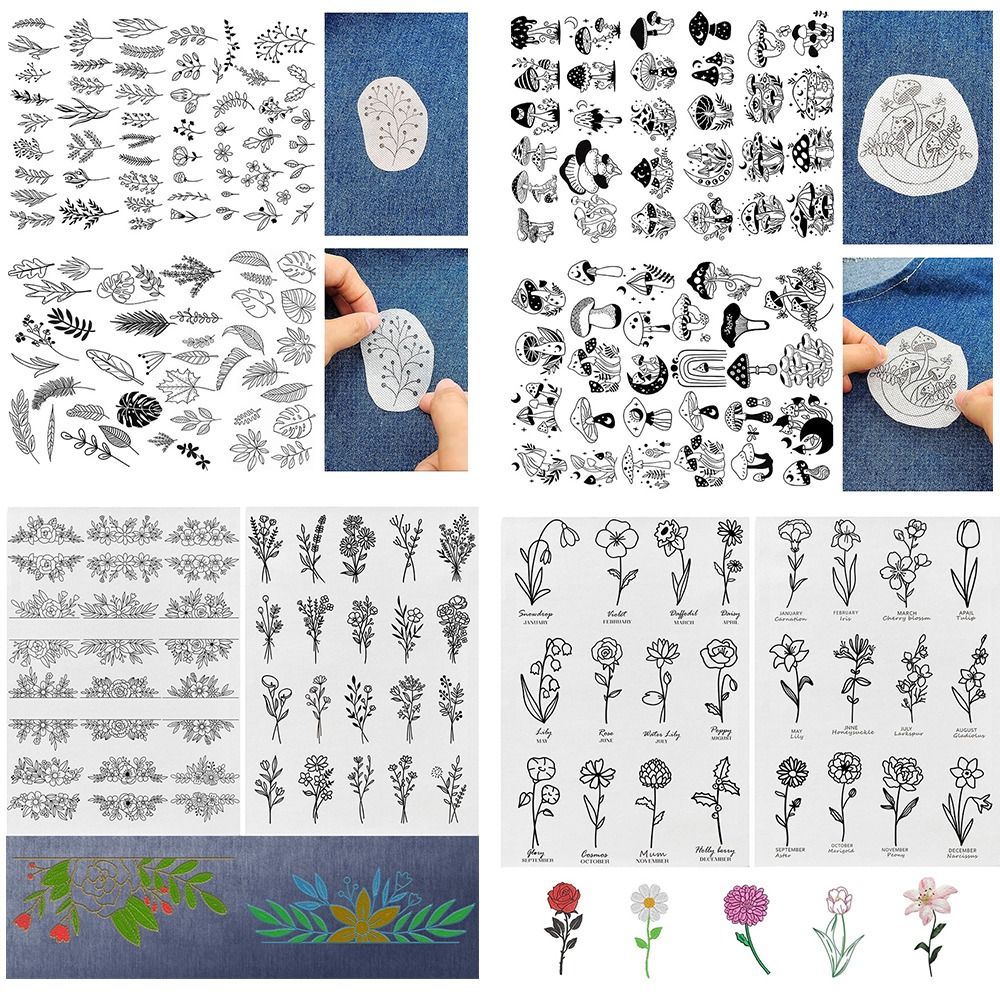 핸드메이드 자수 공예 손 바느질 안정제, 꽃 패턴 자수 - Embroidery Meaning 리뷰 및 가격