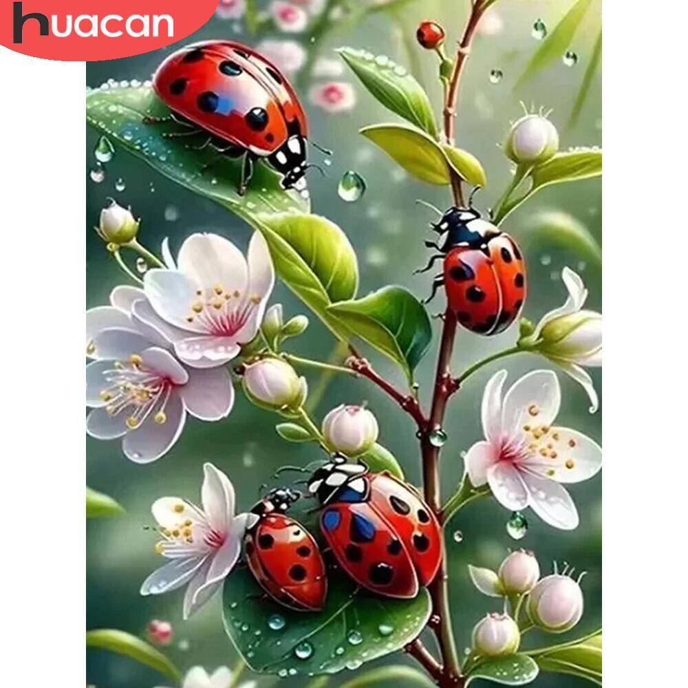HUACAN 동물 DIY 다이아몬드 페인팅 개구리 식물 - Embroidery Lady Bug 리뷰 및 가격