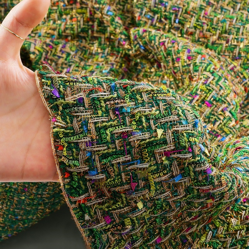 트위드 패브릭 격자 무늬 줄무늬 짠 모직 의류 수제 가 - Embroidery Bag 리뷰 및 가격